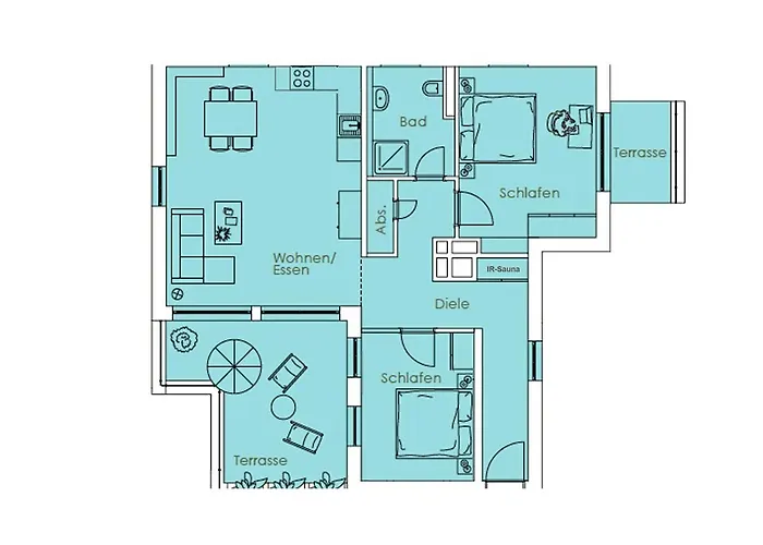 Annika - Penthouse Wg13 Mit Zwei Balkonen Und Ir-sauna